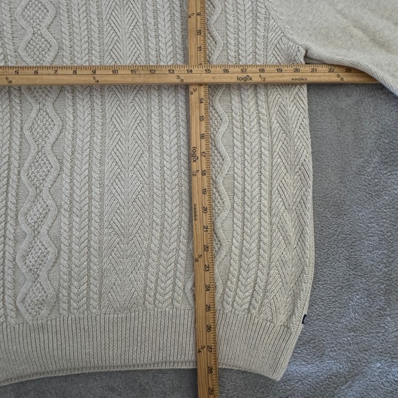 Chaps NWT‎ Men's Sweater Size Medium Oatmeal BRAND NEW - Picture 5 of 7